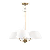Colton 4 Light Chandelier 26", Aged Brass