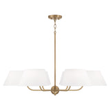 Colton 6 Light Chandelier 36", Aged Brass