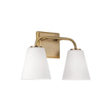 Brier 2 Light Vanity, Aged Brass