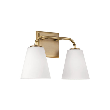 Brier 2 Light Vanity, Aged Brass