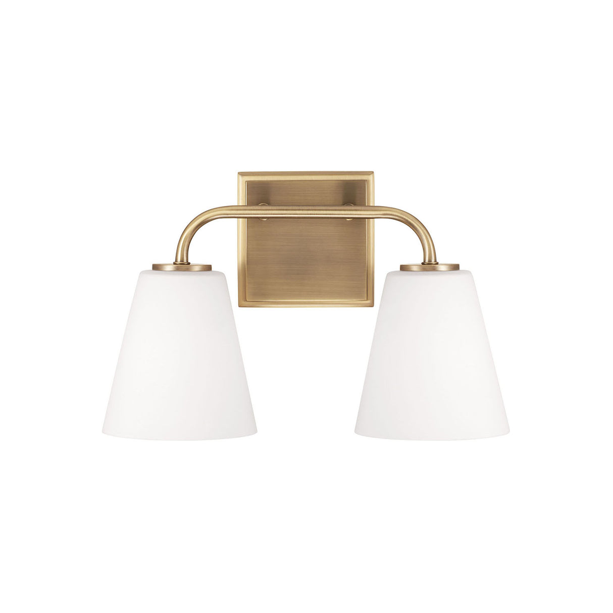 Brier 2 Light Vanity, Aged Brass