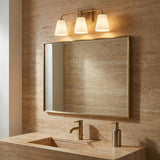 Brier 3 Light Vanity, Aged Brass
