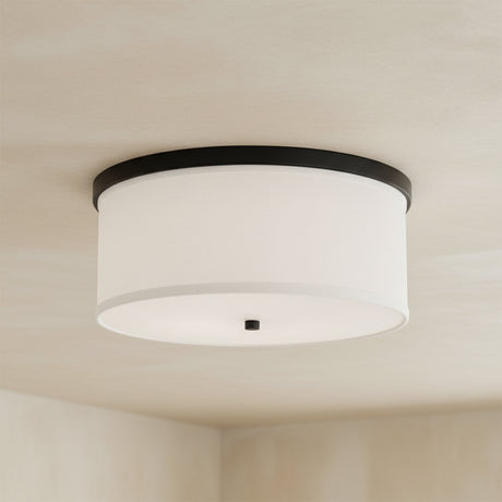 Wells Flush Mount 16" for Modern Farmhouse home with White walls