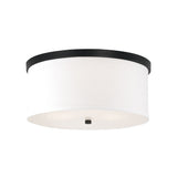 Wells Flush Mount 16", Matte Black
