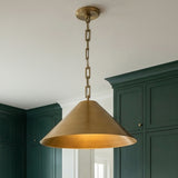 Vita Pendant 22 for Modern Farmhouse home with Dark Green Wood