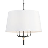 Whitby Pendant 26", Glossy Black and Aged Brass