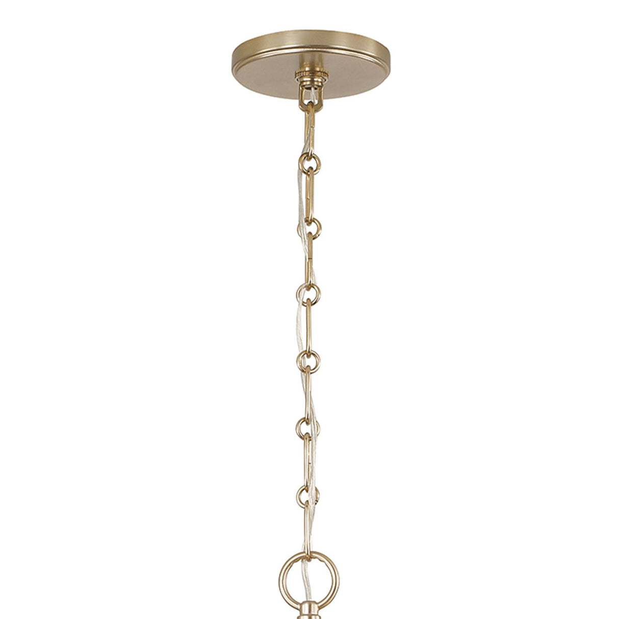Tovi Pendant 9", Matte Brass with Cloud Opal Glass