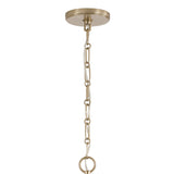 Tova Pendant 14", Matte Brass with Cloud Opal Glass