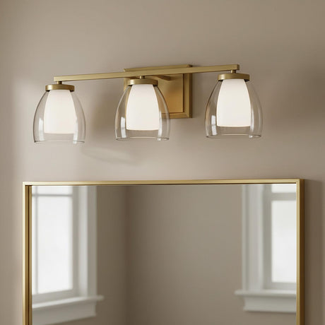 Suri 3 Light Vanity, Aged Brass