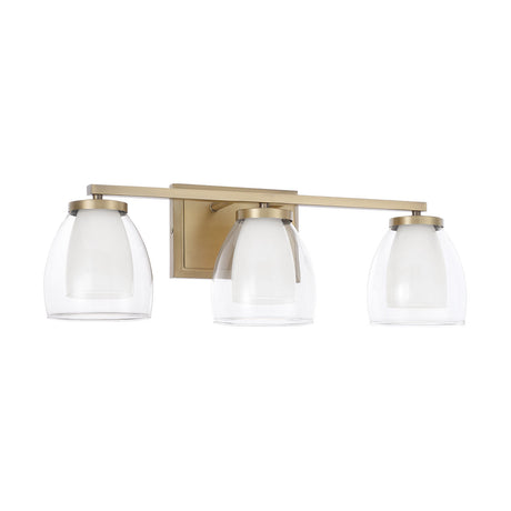 Suri 3 Light Vanity, Aged Brass
