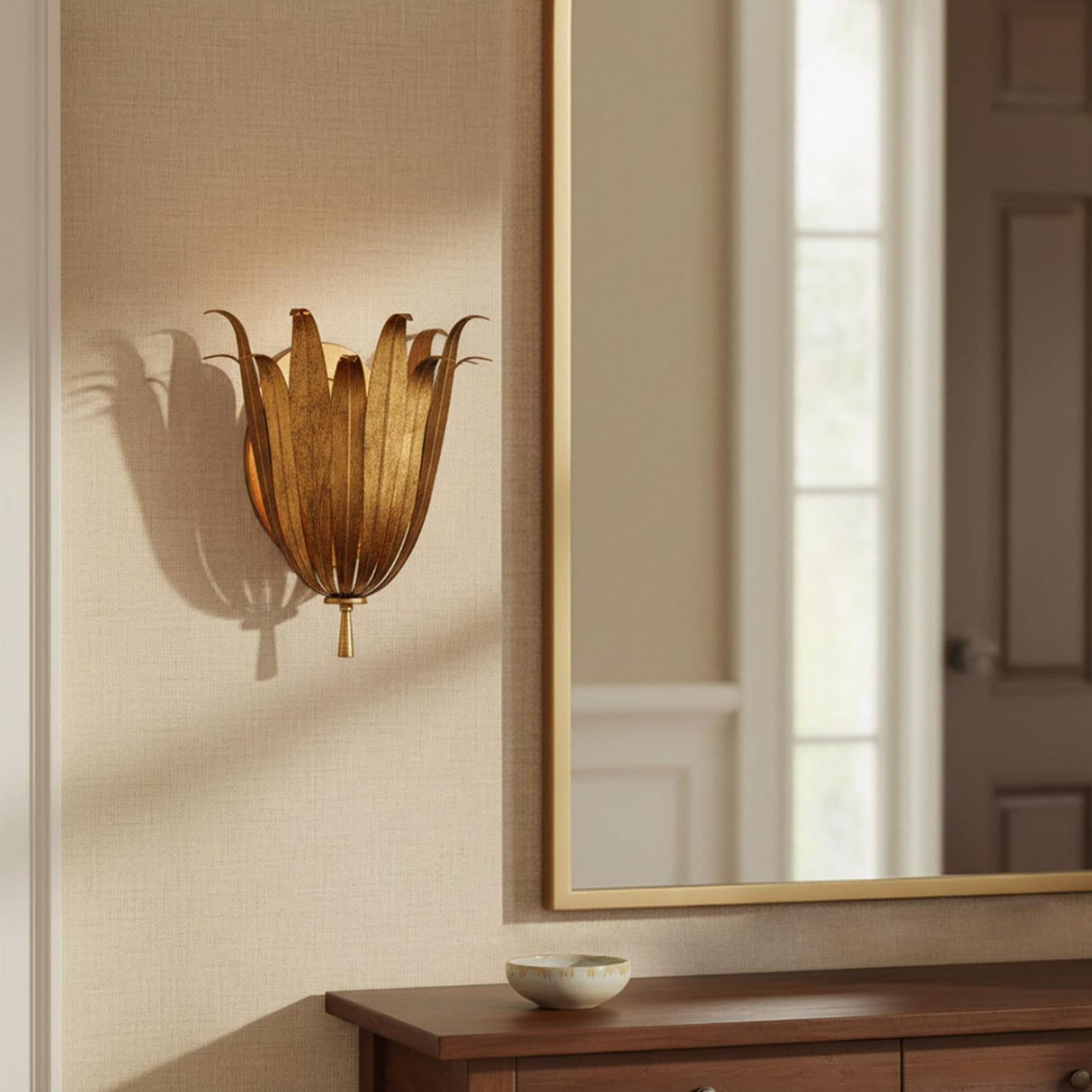 Cerise Wall Sconce 14", Antique Gold