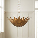 Cerise Pendant 24", Antique Gold for Transitional home with Warm Beige walls
