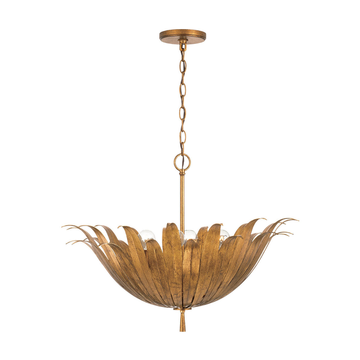Cerise Pendant 24", Antique Gold