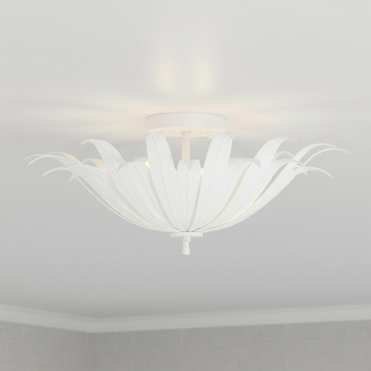 Cerise Semi-Flush 18", Textured White