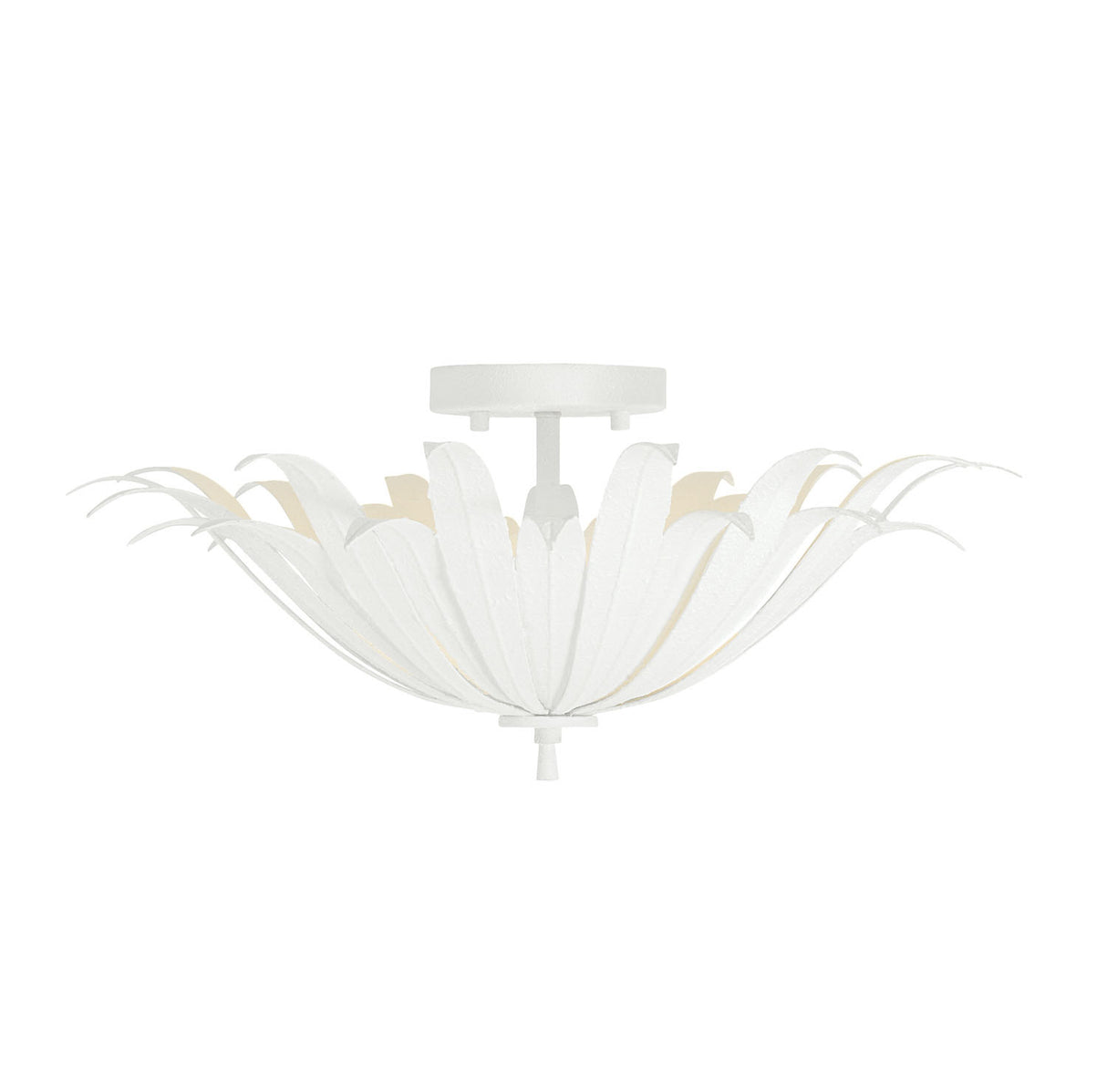 Cerise Semi-Flush 18", Textured White