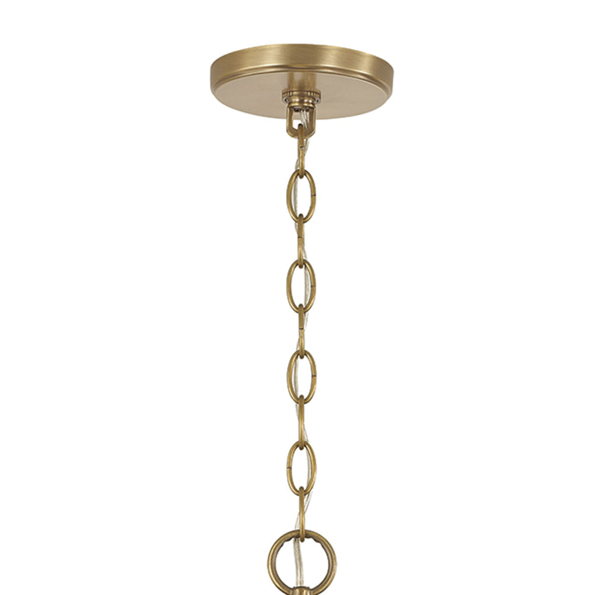 Elora Pendant 15", Aged Brass with Hammered Glass