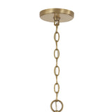Elora Pendant 15", Aged Brass with Hammered Glass