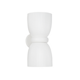 Indie Wall Sconce 17", White Ceramic