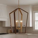 Talin Lantern Pendant 20" for Modern Farmhouse home with White Cabinetry