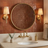 Evren Wall Sconce 17", Matte Brass with Natural Rope