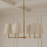 Evren 6 Light Chandelier 30" for Transitional home with White Wainscoting