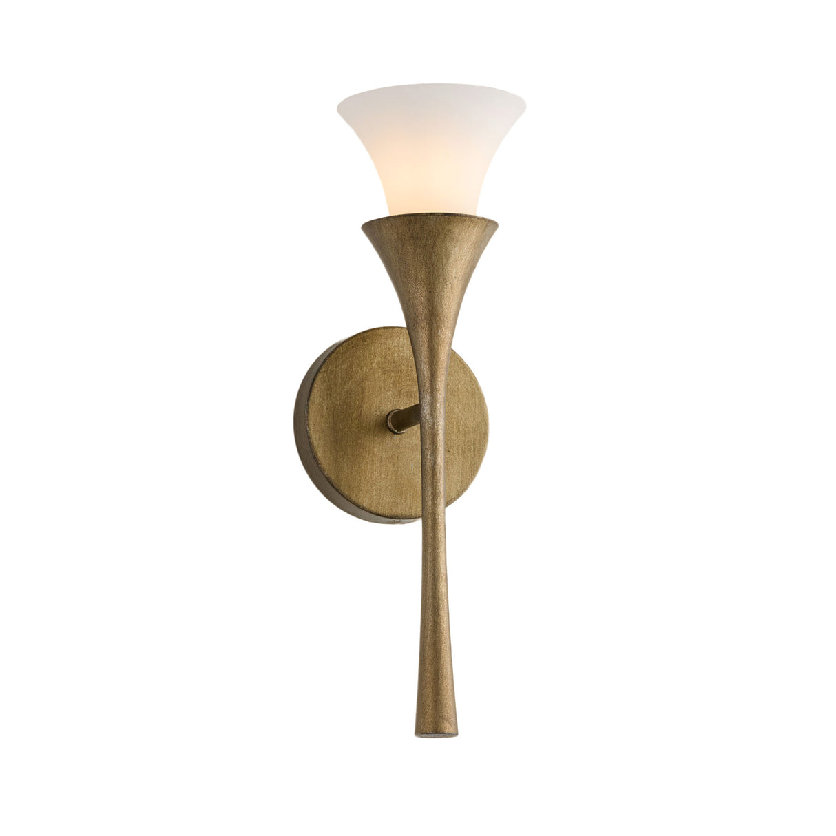 Fleur Wall Sconce 16", Textured Brushed Brass