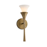 Fleur Wall Sconce 16", Textured Brushed Brass