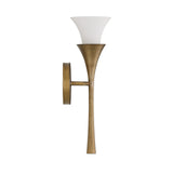 Fleur Wall Sconce 16", Textured Brushed Brass
