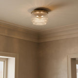 Libra Flush Mount 16", Aged Brass