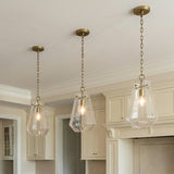 Delmar Pendant 11, Aged Brass for Transitional home with Cream Cabinetry