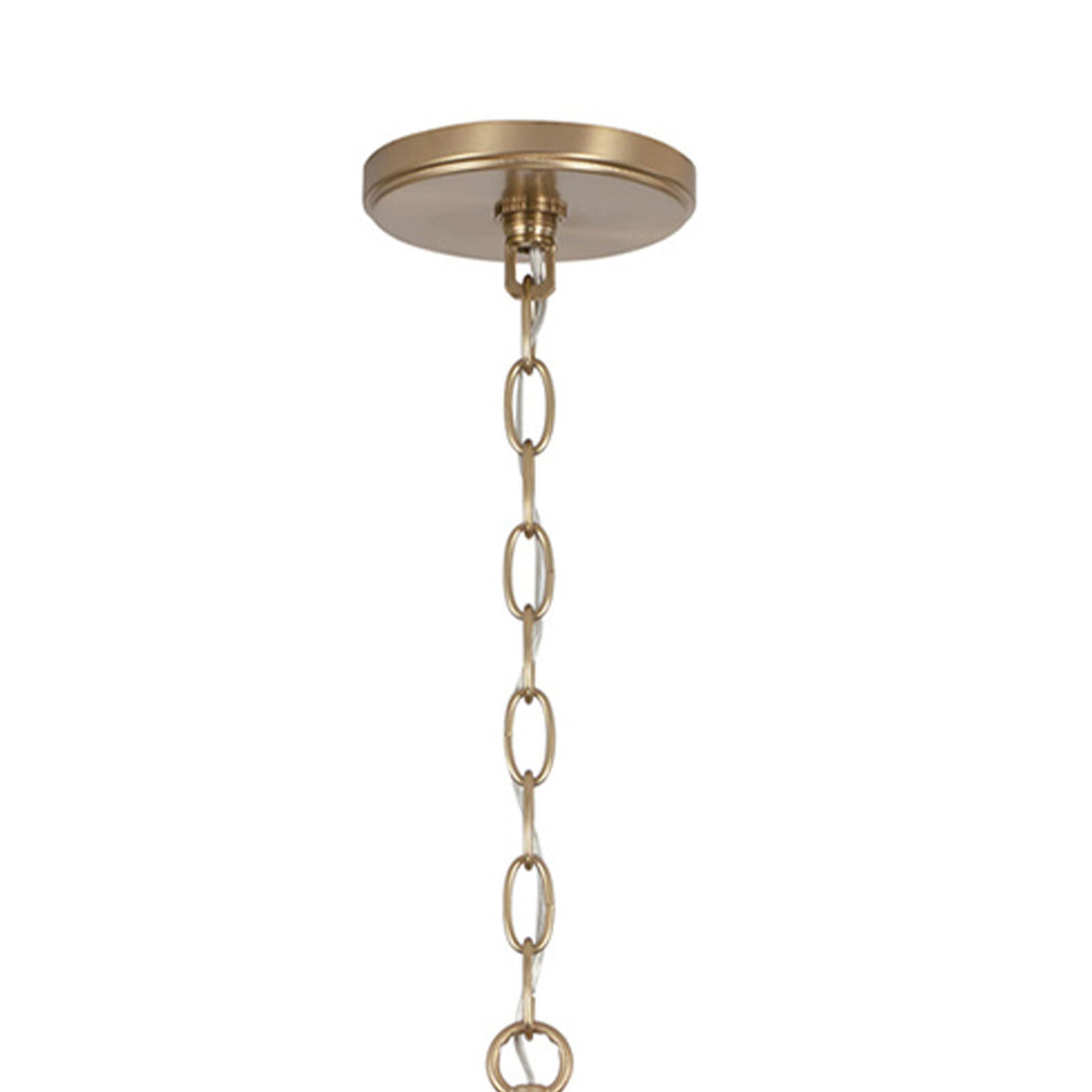 Saltair Ring Chandelier 48", Matte Brass with Natural Rope