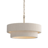 Saltair Pendant 20", Matte Brass with Natural Rope