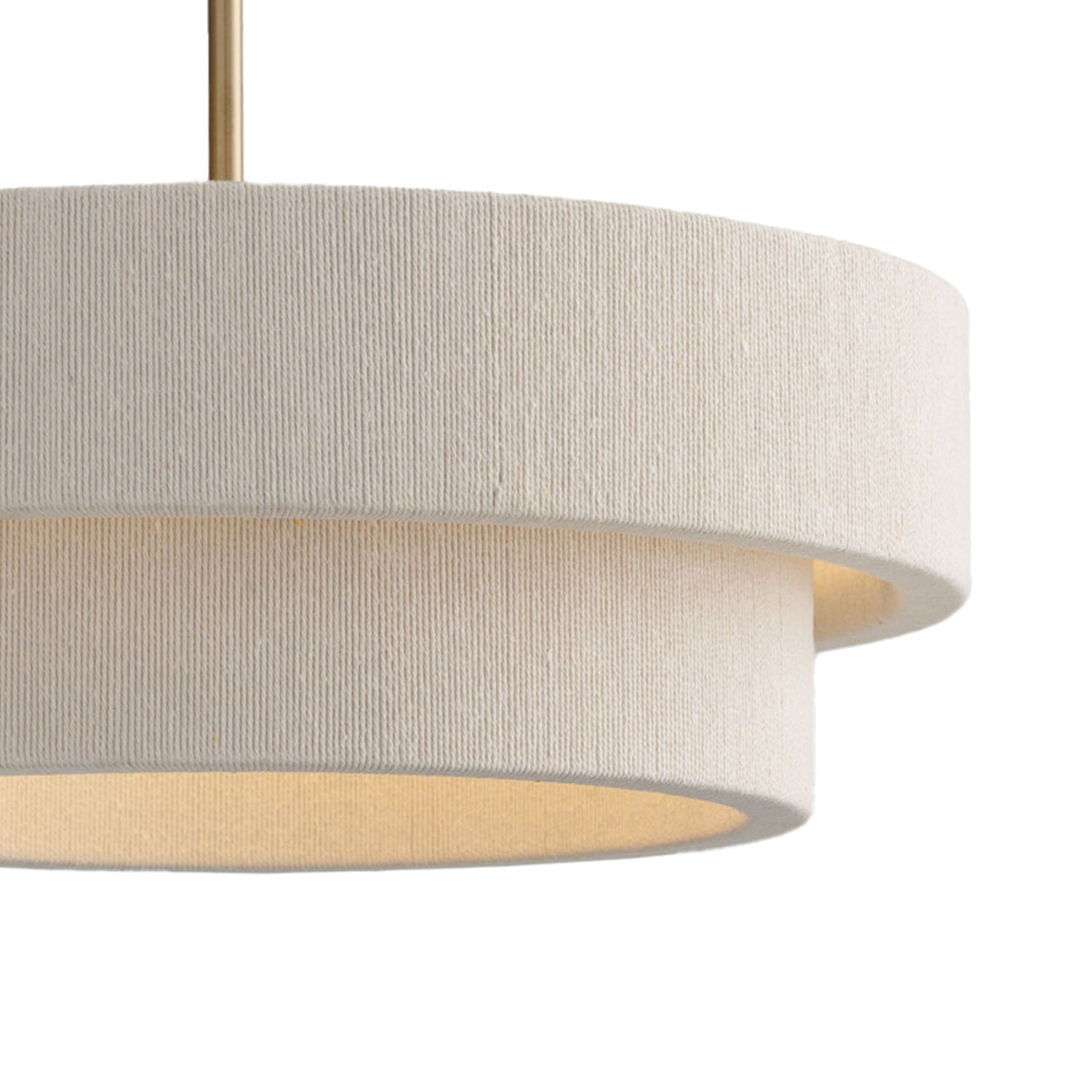 Saltair Pendant 20", Matte Brass with Natural Rope