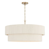 Saltair Pendant 30", Matte Brass with Natural Rope