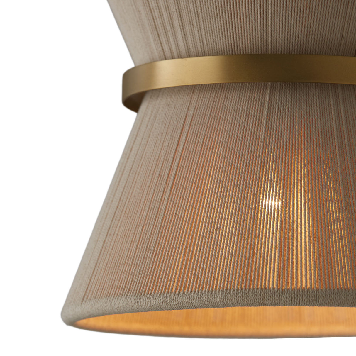 Beacon Pendant 12", Patina Brass with Natural Rope