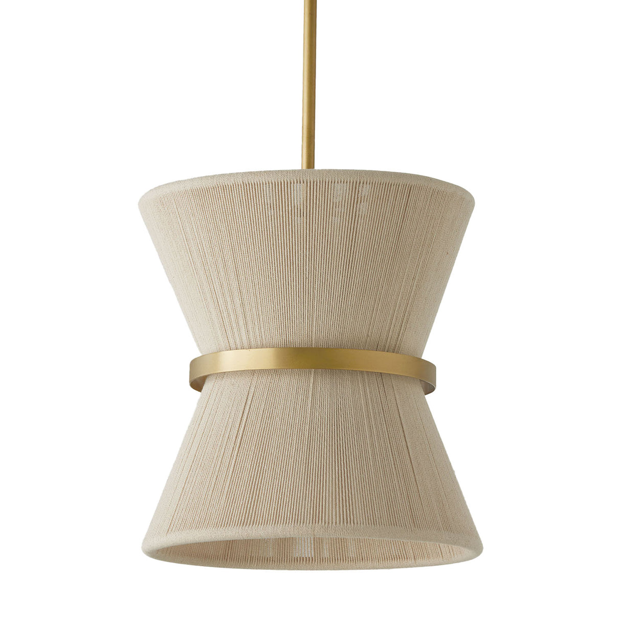 Beacon Pendant 12", Patina Brass with Natural Rope