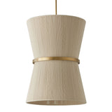 Beacon Pendant 20", Patina Brass with Natural Rope