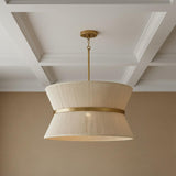 Beacon Pendant 24", Patina Brass with Natural Rope