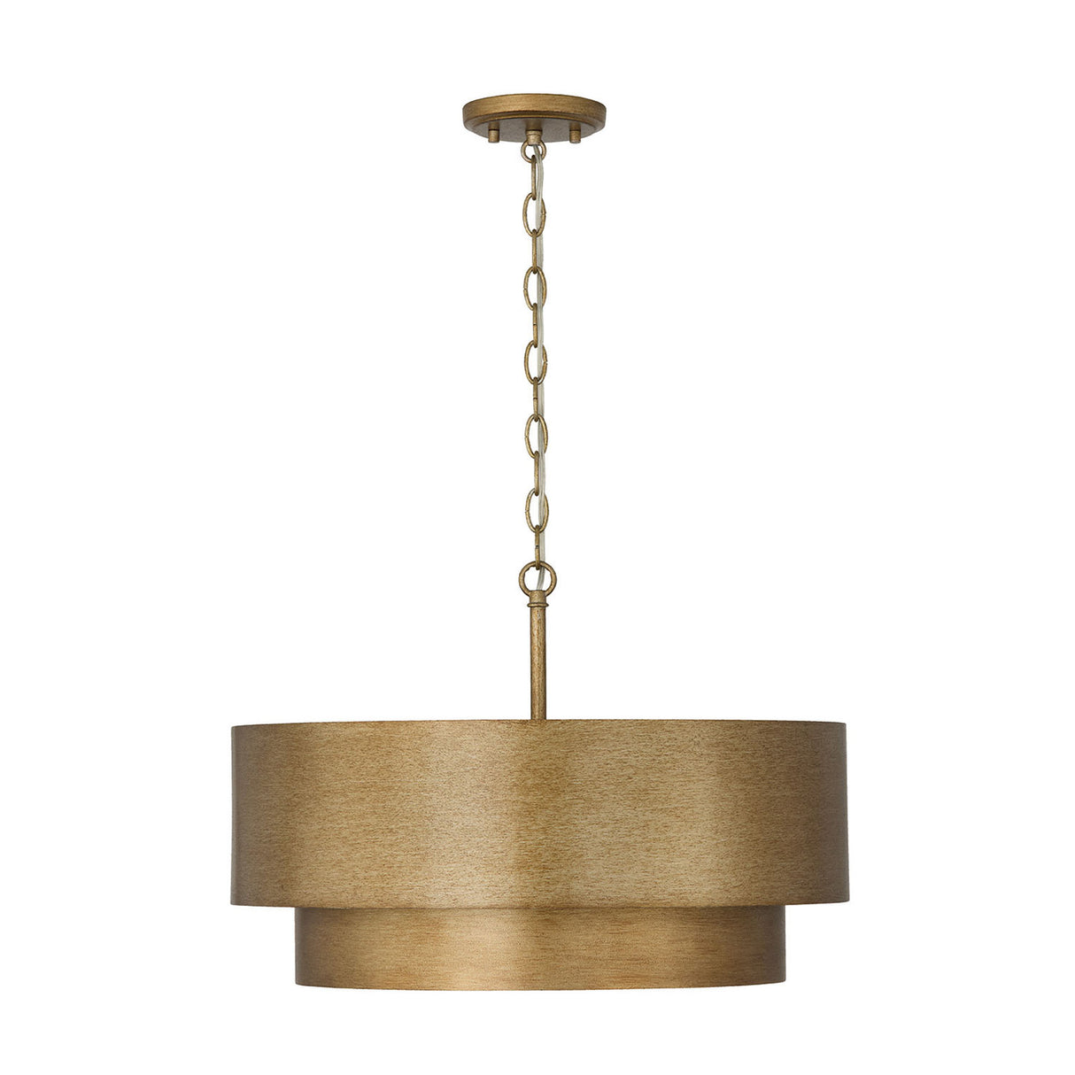 Reed Pendant 21", Textured Brushed Brass