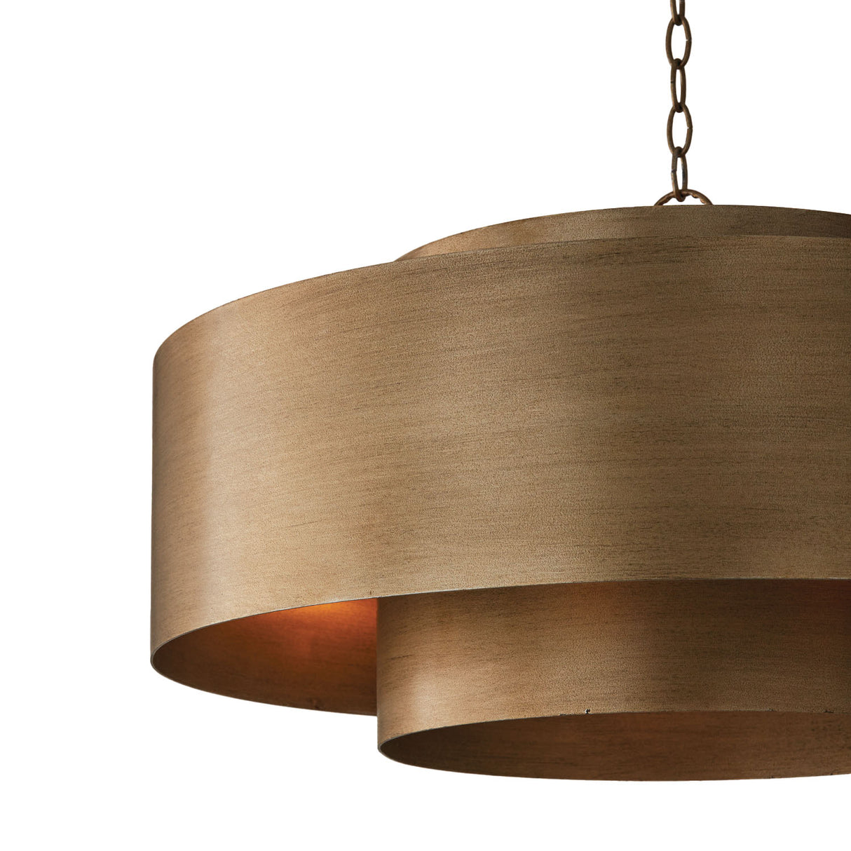 Reed Pendant 30", Textured Brushed Brass