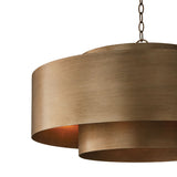 Reed Pendant 30", Textured Brushed Brass