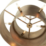Reed Pendant 30", Textured Brushed Brass