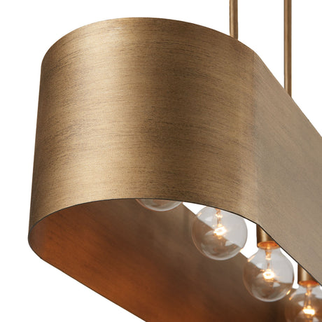 Reed Linear Pendant 44", Textured Brushed Brass