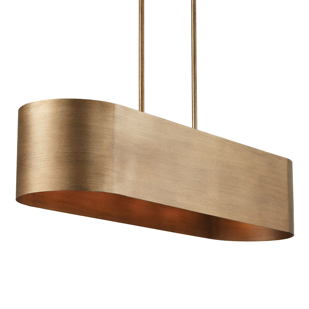 Reed Linear Pendant 44", Textured Brushed Brass