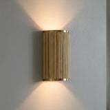 Leery Wall Sconce 12", Whitewash and Matte Brass