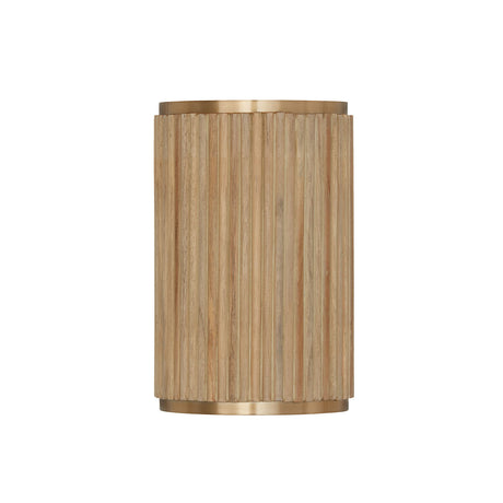 Leery Wall Sconce 12", Whitewash and Matte Brass