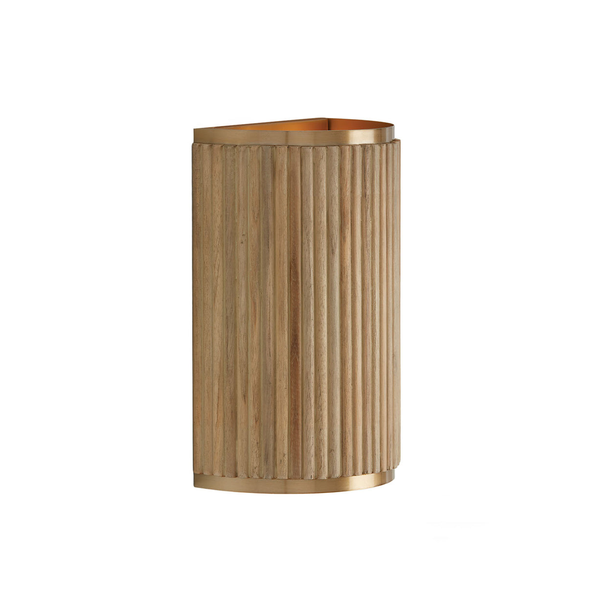 Leery Wall Sconce 12", Whitewash and Matte Brass
