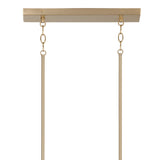 Leery Linear Pendant 44", Whitewash and Matte Brass