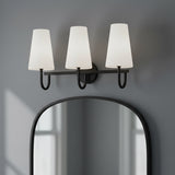 Viola 3 Light Vanity for Modern home with Dark Gray Walls