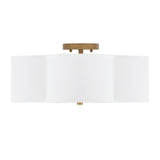 Orla Semi-Flush 18", Brushed Gold